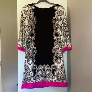 Eliza J 3/4 Sleeve Print Shift Dress